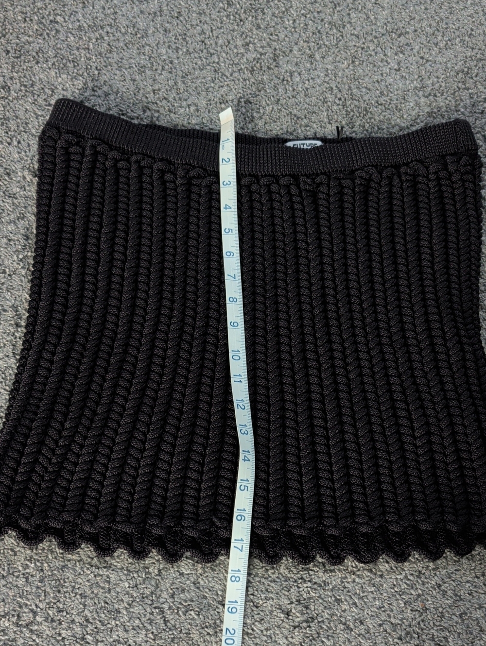 NWT Future Collective Black/Dark Brown Sweater Skirt XXS, L - Picture 9 of 10